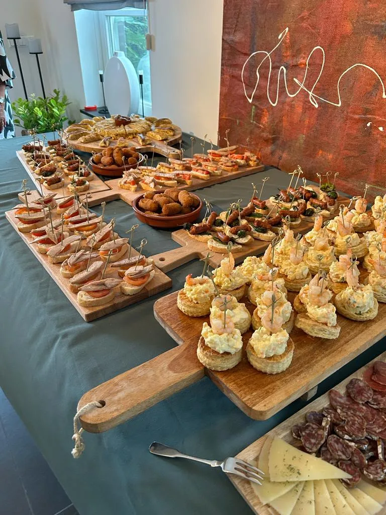 Boards set up for an event